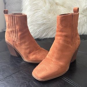 Chunky Square Toe Ankle Boots